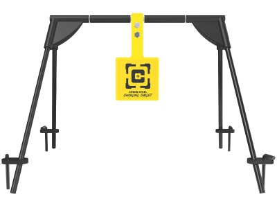 Caldwell Swinging Square Standing Metal Target, Black/Yellow