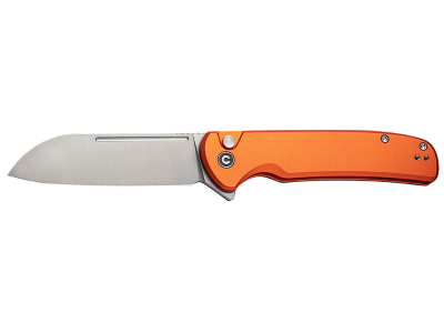 Civivi 3.47" Folding Sheepsfoot 14C28N Orange Aluminum Handle Plain