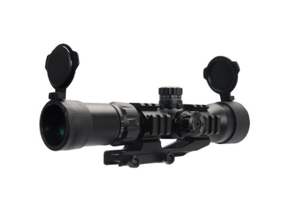 Lancer Tactical Tri-Illuminated 1.5-5x Rifle Scope, MIL, Black