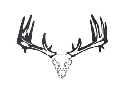 Raxx Bow Hanger Whitetail Skull, Black