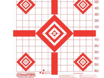 Champion Redfield Sight-In Diamond Paper Pistol/Rifle 16" x 16", 10