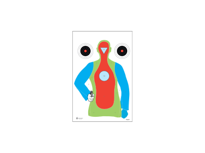 Action Target Inc High Visibility Fluorescent Silhouette Paper Target