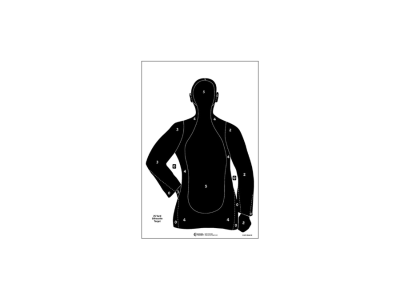 Action Target Qualification Silhouette Paper Target, Black, 100