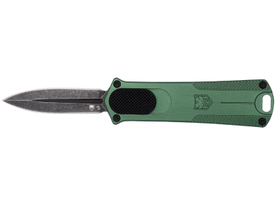 CobraTec 1.75" OTF Dagger D2 Steel Blade OD Green Aluminum Handle