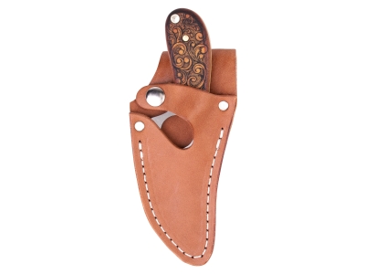 Whiteknuckler Convertible C7 - Leatherwood Stonewashed 154CM, Chestnut, Fixed Blade