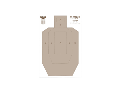 Birchwood  EZE-Scorer IPSC Paper Hanging Target, Tan, 100