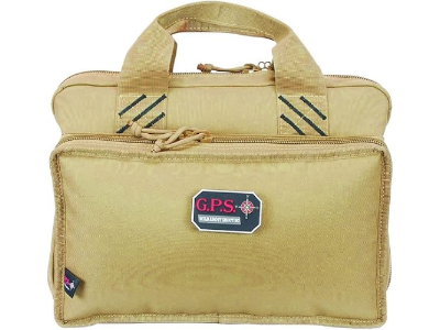 GPS Quad Pistol Range Bag w/ Mag Storage & Dump Cups, Tan