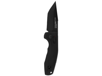SOG TAC AU Compact Black Tanto Straight Edge Presentation Box, Ambidextrous
