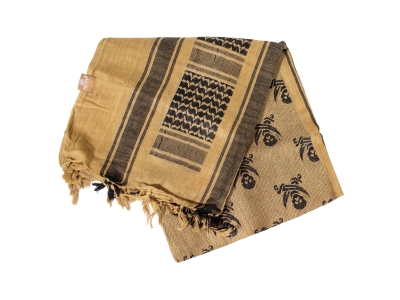 Air Raid Shemagh Coyote Skulls Scarf, One Size Fits Most, Tan