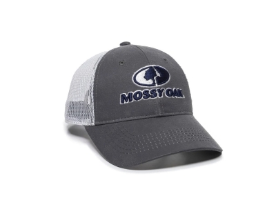 Outdoor Cap Mossy Oak Charcoal/White Adjustable Snapback, One Size Fits Most