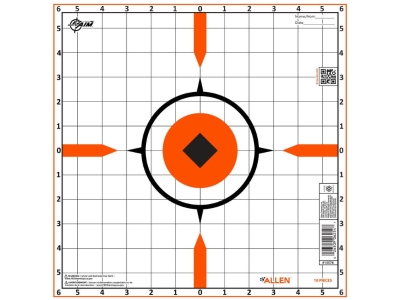 Allen EZ Aim Rigid Paper Sight-In Grid Targets, 10 count, None