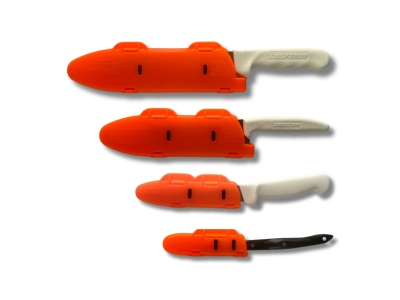 Blade Guard Secure Knife Blade Edge Protection Cover 4 pack, Orange