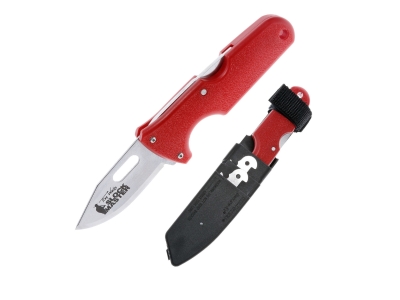 Cold Steel Click N Cut - Slock Master Skinner Fixed Blade, Red, Ambidextrous