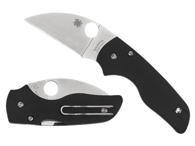 Spyderco 2.44" Folding Pocket Knife Wharncliffe CPM S30V Black G10