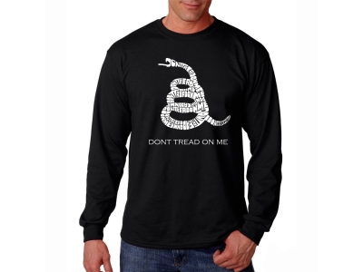 LA Pop Art Men's Word Art Long Sleeve T-shirt - DONT TREAD ON ME