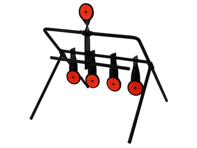 Birchwood  Gallery Standing Metal Target, Black/Orange