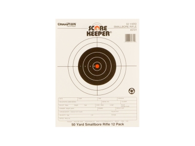 Champion Score Keeper Bullseye Paper 50 yds Small Bore Rifle 8.50" x 11", 12