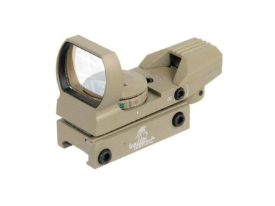 Lancer Tactical Red/Green Dot Reflex Sight, 4 Reticles, Tan