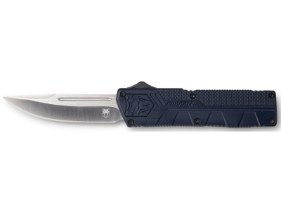 CobraTec 3.25" OTF Knife D2 Blade Blue Aluminum Handle