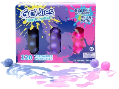 Gobiles Goblies Throwable Paintball 120ct, Indigo, Violet and Pink, None