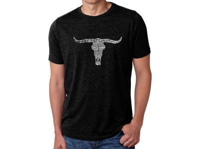 LA Pop Art Men's Premium Blend Word Art T-shirt - Names of Legendary Outlaws, Extra Large, Black