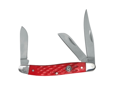 ABKT Cattleman Stockman Jigged Knife, Red