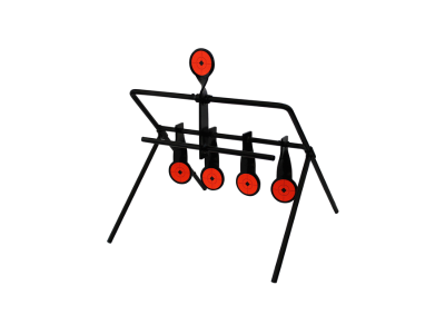 Birchwood  Gallery Resetting Rimfire Target, Black/Orange