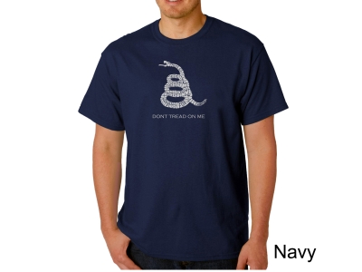 LA Pop Art Men's Word Art T-shirt - DONT TREAD ON ME