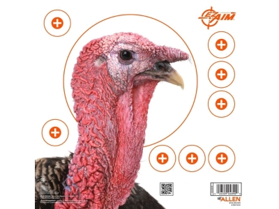 Allen EZ Aim Four Color Turkey Patterning Paper Target, 6 count