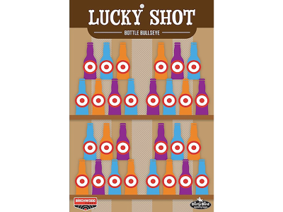 Birchwood  Dirty Bird Target Lucky Shot Bottles 12" x 18", 6