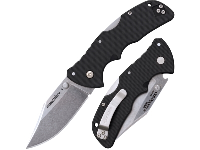 Cold Steel Mini Recon 1 Clip Point Lockback Knife, Ambidextrous, Manual
