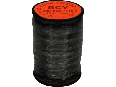 BCY 400 Nylon Serving Black 90 yds. Bonded