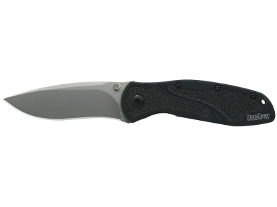 Kershaw 3.4" CPM S30V Drop Point Recurve Blade Black Aluminum Handle