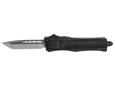 CobraTec 2.75" OTF Tanto Knife D2 Blade Black Aluminum Handle