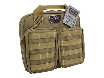 GPS Tactical Double + 2 Pistol Case, Tan