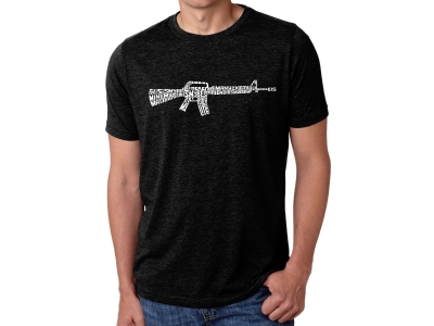 LA Pop Art Men's Premium Blend Word Art T-shirt - RIFLEMANS CREED, Extra Large, Black