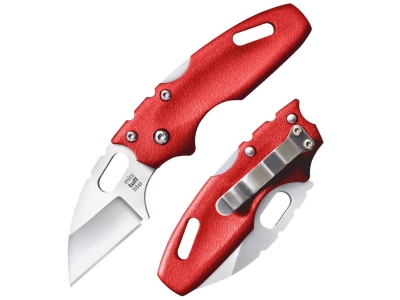 Cold Steel Mini Tuff Lite Plain Edge, Red, Right, Manual