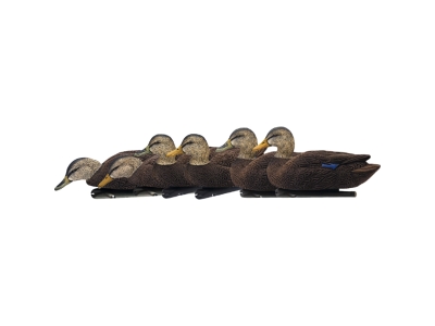 Avian-X Top Flight Duck Decoys Flocked Black Duck 6 pk.