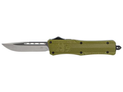 CobraTec 3" D2 OTF Drop Point Knife OD Green Aluminum Handle