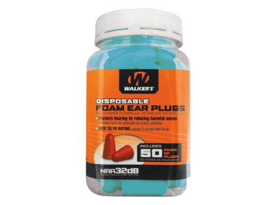 Walkers Foam Ear Plugs - 50 Pair Jar, Teal