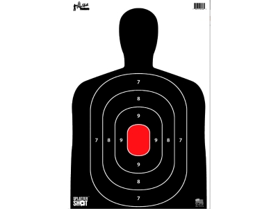 Pro-Shot SplatterShot Hanging Heavy Paper 12" x 18", Black/Red
