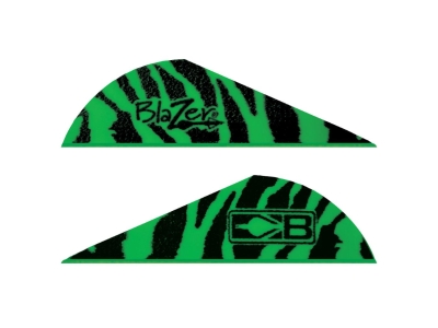 Bohning Blazer Vanes Green Tiger 100 pk., Black/Green