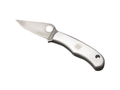 Spyderco 1.27" 3Cr13MoV Blade Stainless Steel Handle Folding Knife