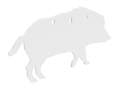 Birchwood  Centerfire Silhouette Boar 3/8" AR500 Steel Target, White