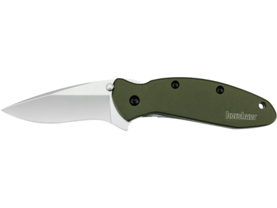 Kershaw 2.4" 420HC Drop Point Blade Olive Drab Aluminum Handle