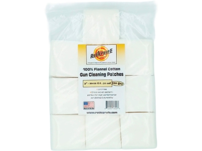 Rusteprufe 3" Flannel Cotton Cross Woven Patches, White, .50 caliber, 500
