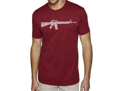 LA Pop Art Men's Premium Blend Word Art T-shirt - RIFLEMANS CREED, XXL, Red