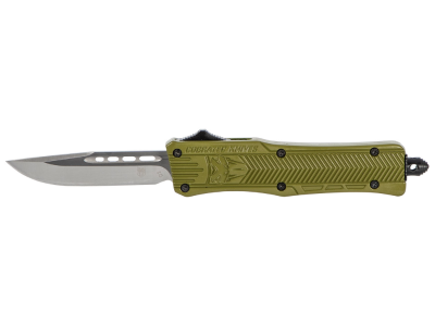 CobraTec 2.75" OTF Drop Point D2 Blade OD Green Aluminum Handle