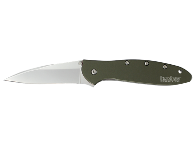 Kershaw 3" 14C28N Drop Point Blade Olive Drab Aluminum Handle