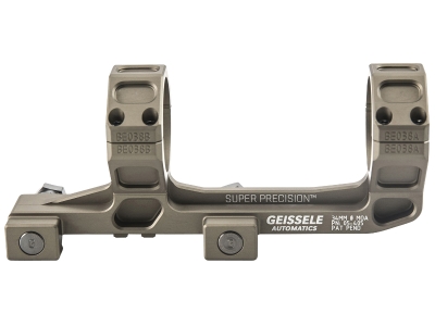 Geissele One-Piece Scope Mount Ring Combo 0 MOA Medium 34mm AR-15 Desert